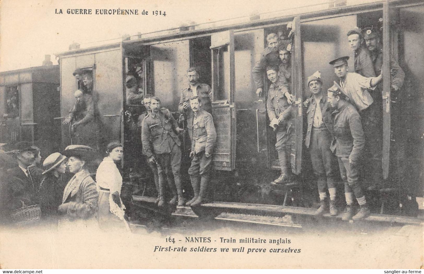 CPA 44 NANTES TRAIN MILITAIRE ANGLAIS - Nantes