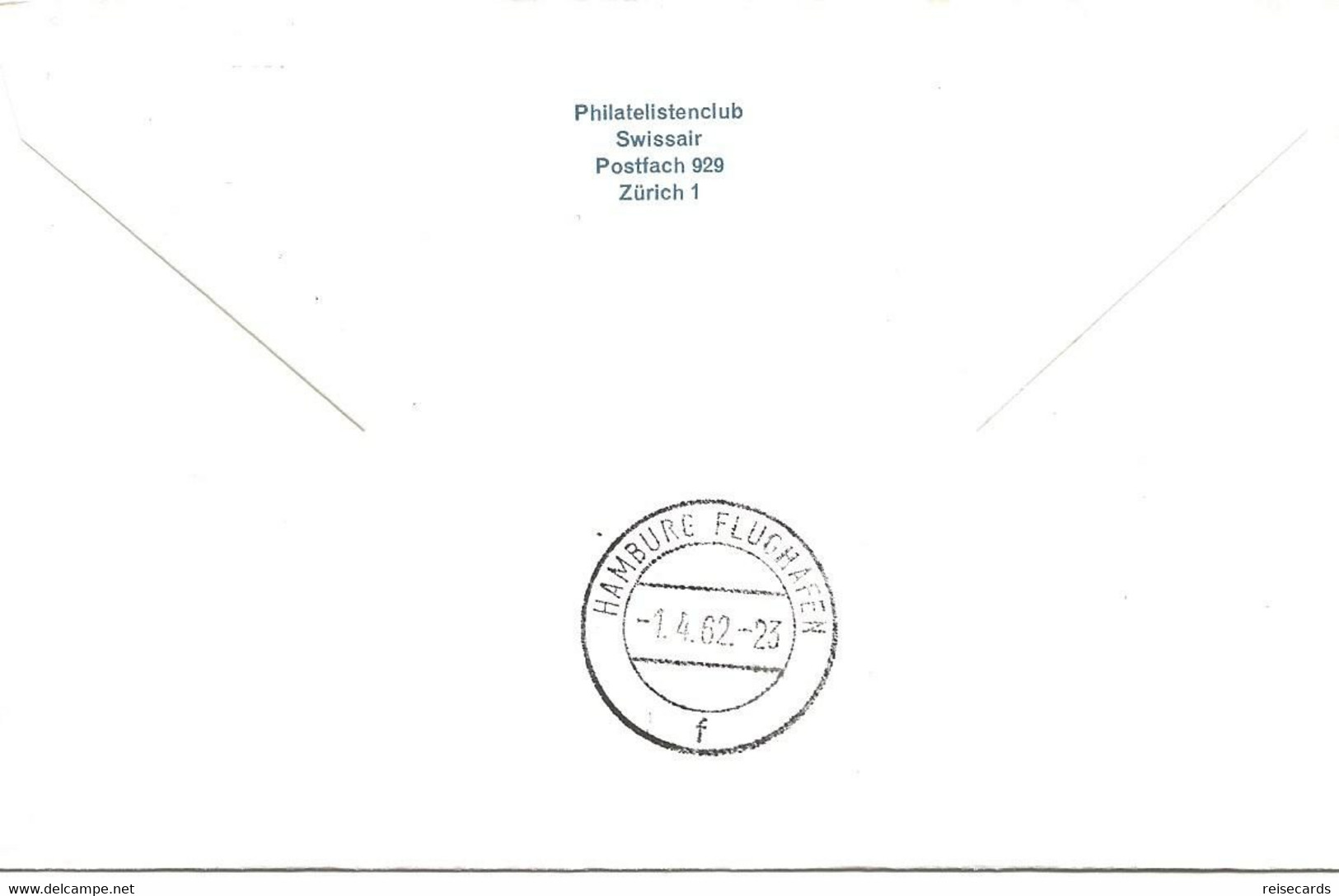 Liechtenstein: 1962 Swissair Air Mail Brief Zürich - Hamburg - Storia Postale