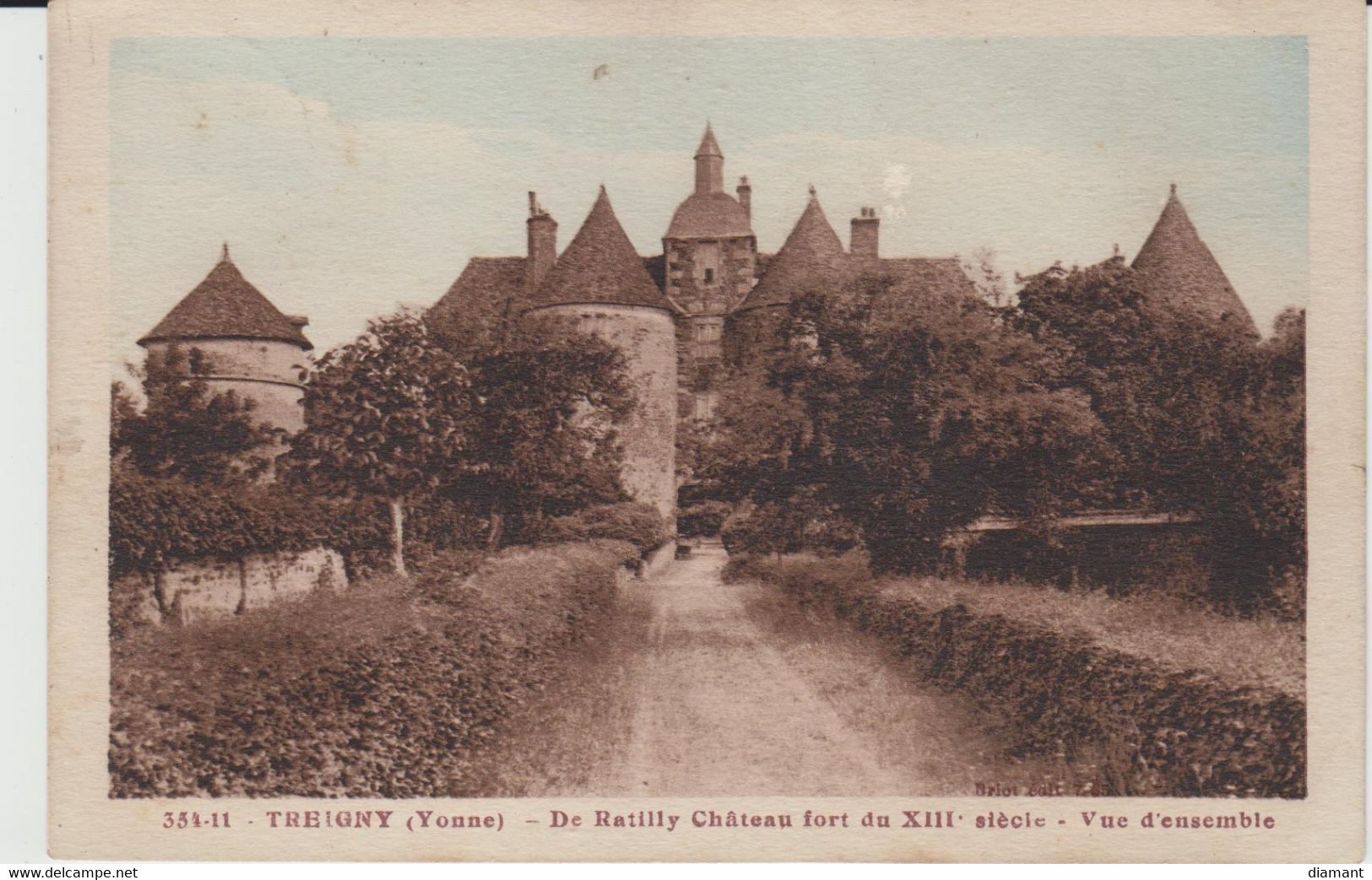 TREIGNY (89) - De Ratilly Château Fort Du XIIIe Siècle - Vue D'ensemble - état Correct - Treigny