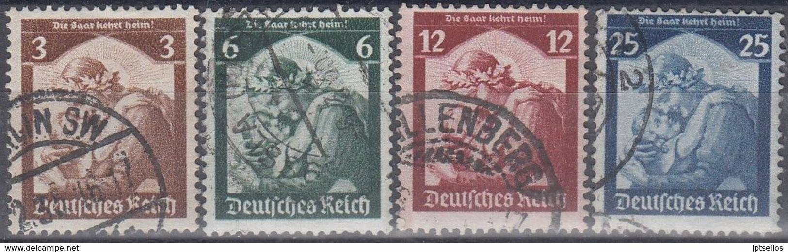 ALEMANIA IMPERIO 1935 Nº 524/527 USADO - Gebraucht