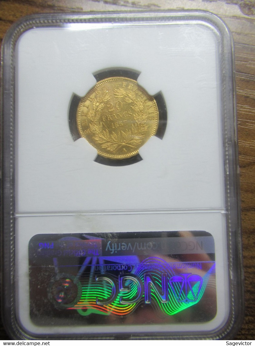 20 Francs Or 1857A MS 63 NGC - 20 Francs (oro)