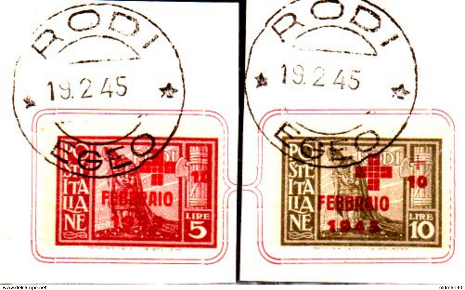 Egeo-OS-258- German Occupation 1945 (o) Obliterated - Quality In Your Opinion. - Egée (Duitse Bezetting)