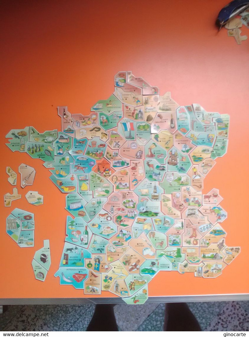 Magnets Magnet Le Gaulois Carte Complete Departement France Et Outre Mer - Tourism