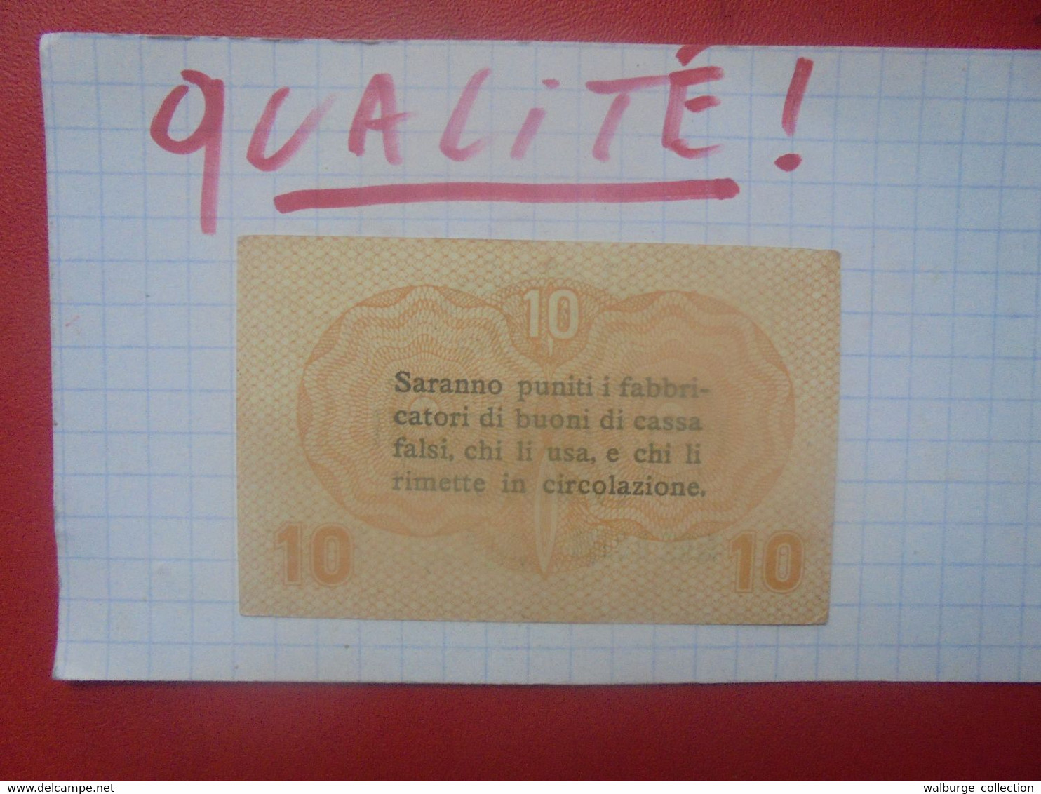 ITALIE 10 Centesimi 1918 Peu Circuler Belle Qualité (B.28) - Verzamelingen