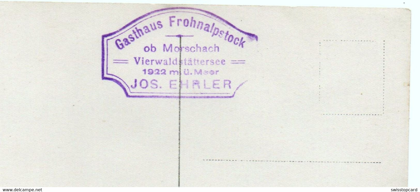 MORSCHACH Gasthaus Frohnalpstock Stempel Gasthaus - Morschach