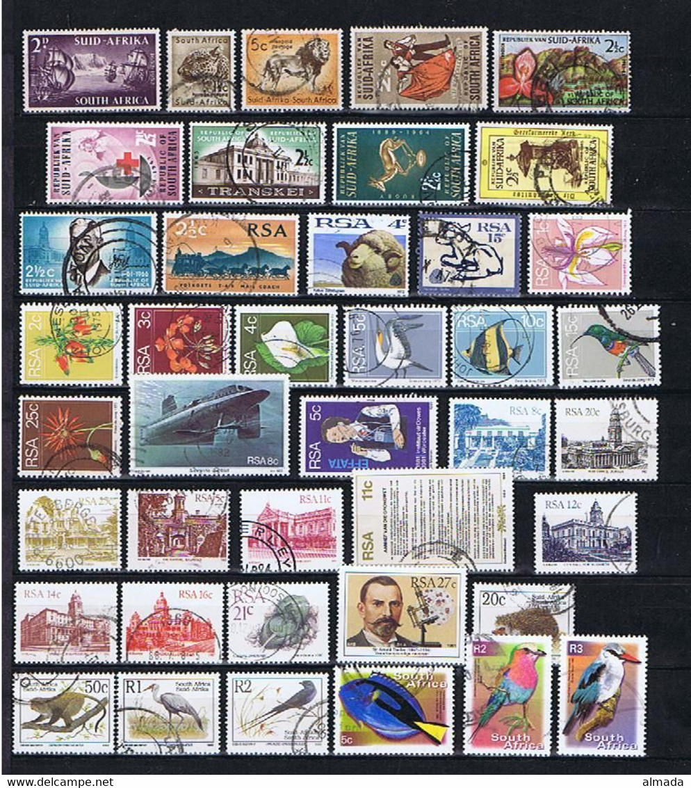 Südafrika, South Africa 1951-2000: 44 Diff. Stamps (2 Mnh, Rest Used), 44 Versch. (2 ** Postfrisch, Rest Gestempelt) - Lots & Serien