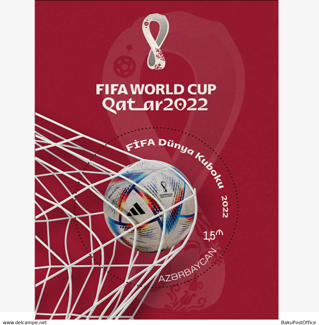 Azerbaijan Stamps 2022 "FIFA World Cup 2022" Unusual Shape - 2022 – Qatar