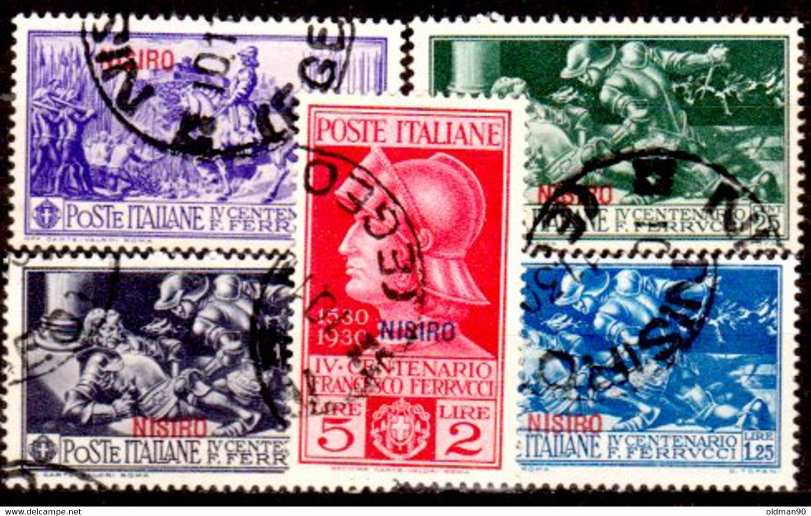 Egeo-OS-309- Nisiro: Original Stamps And Overprint 1930 (o) Used - Quality In Your Opinion. - Aegean (Nisiro)