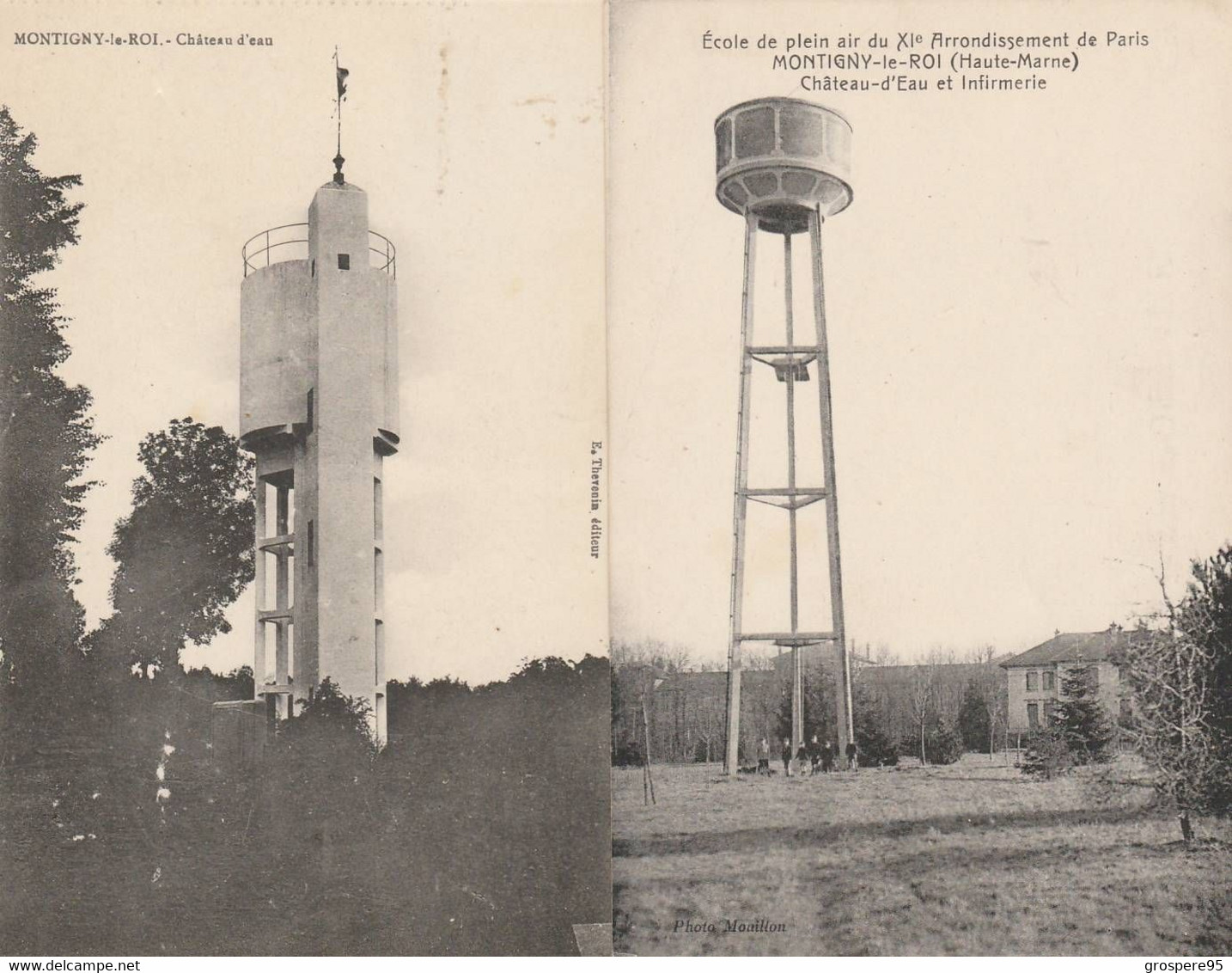 MONTIGNY LE ROI CHATEAUX D'EAU + ECOLE DE PLEIN AIR DU XIe Arrondissement De PARIS - Montigny Le Roi