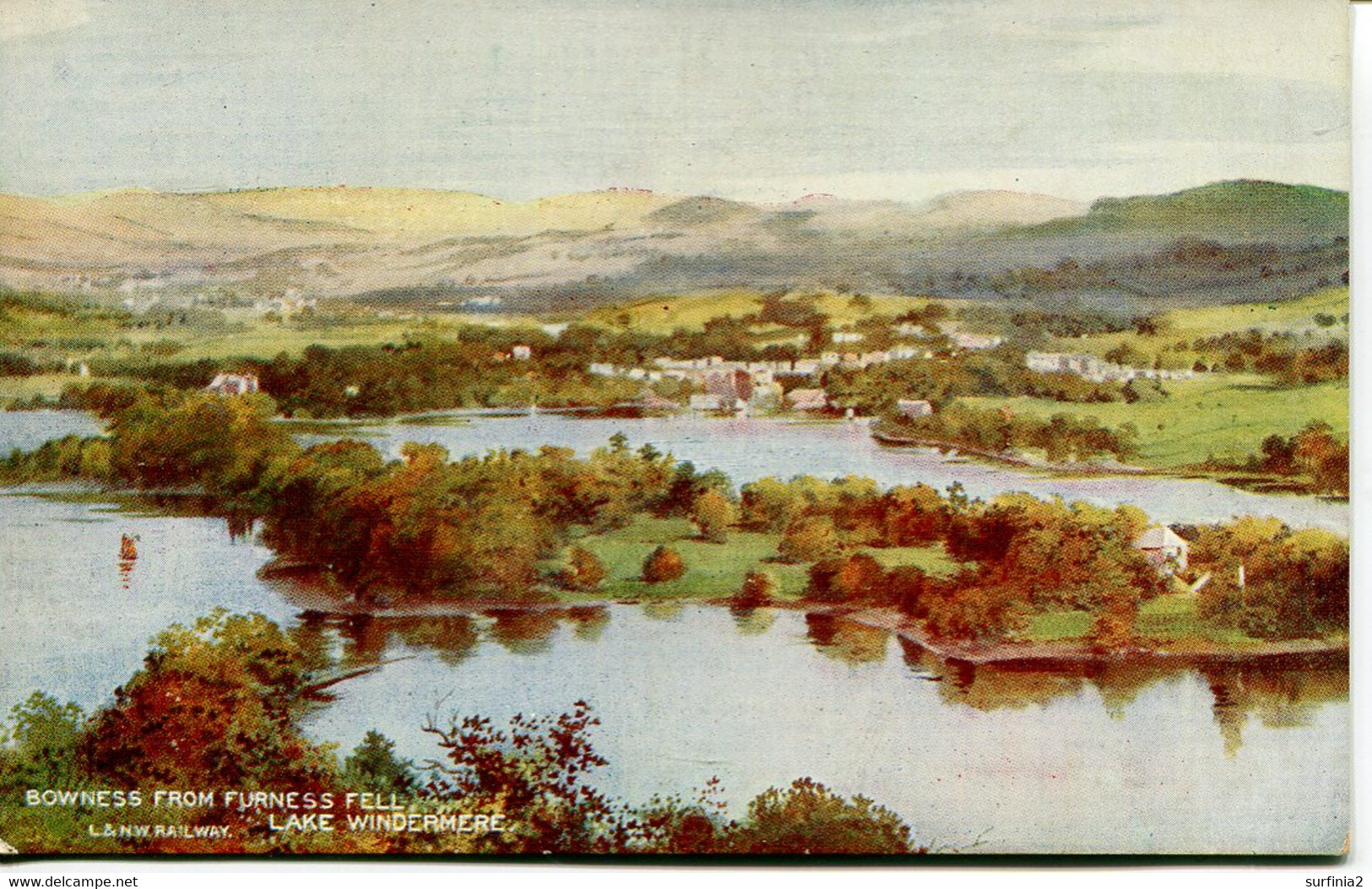 RAILWAY OFFICIAL - LONDON And NORTH WESTERN RAILWAY - BOWNESS FROM FURNESS FELL - Windermere