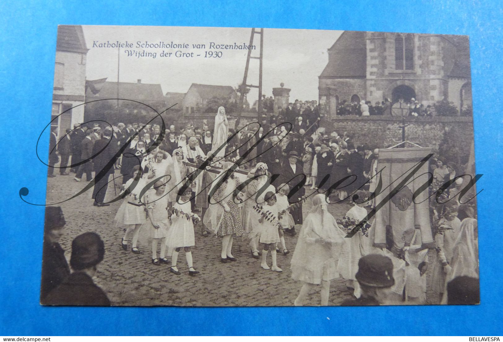 Russeignies Katholieke Schoolkolonie Van Rozennaken. Wijding Der Grot 1930 Mont-de-l'Enclus - Mont-de-l'Enclus