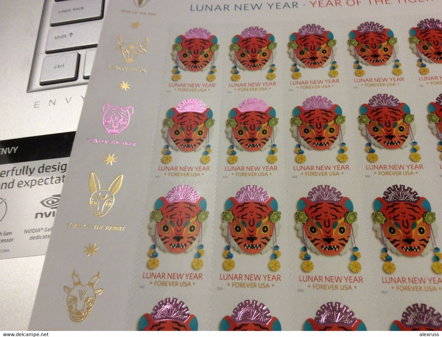 US 2022 Chinese Lunar New Year Series: Year of the Tiger, Sheet of 20 Forever Stamps, Special Printing, VF MNH**
