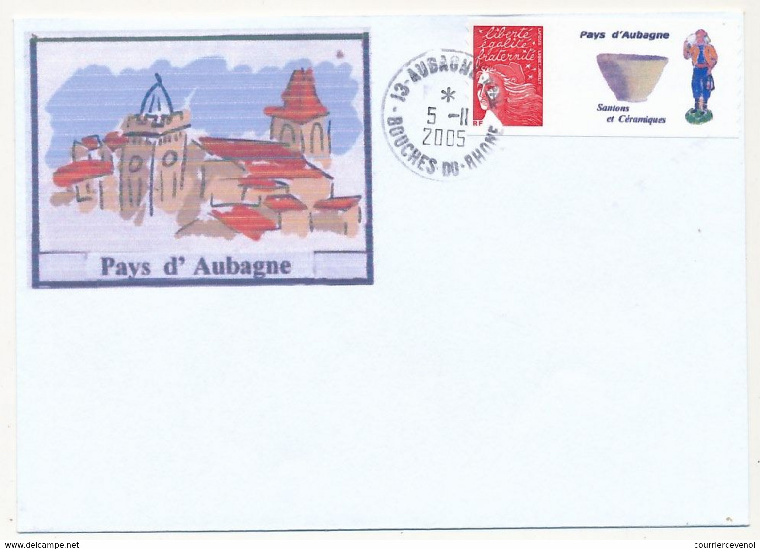 FRANCE - Enveloppe Affr. Luquet Rouge Personnalisé "Pays D'Aubagne" 5/11/2005 AUBAGNE - Non Adressée - Brieven En Documenten