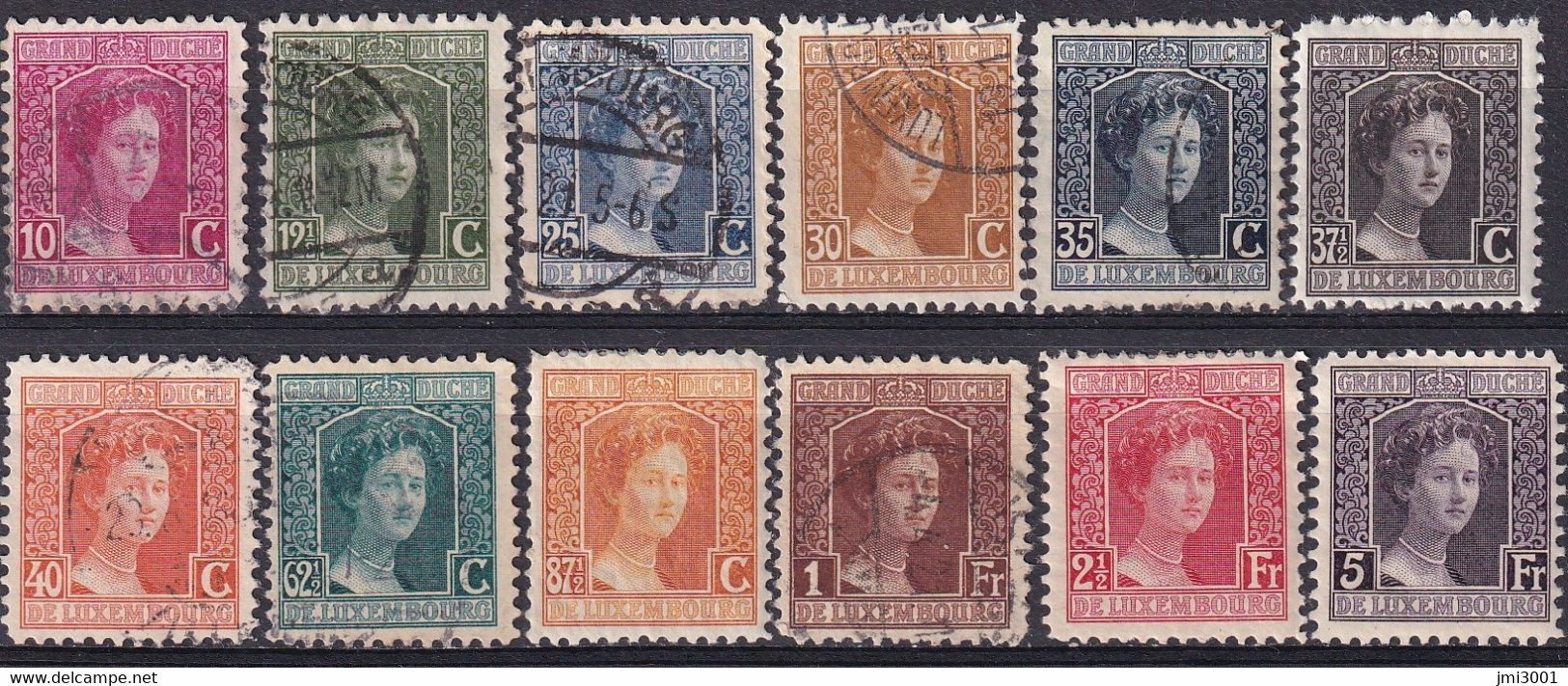 Luxembourg   1914/20    Lot   Entre Le YT95 & 109 - 1914-24 Maria-Adelaide