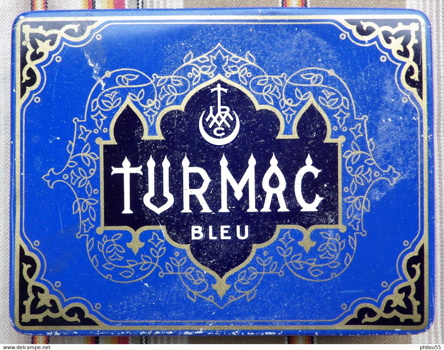 Ancienne Boite De 50 Cigarettes TURMAC BLEU - Sigarettenkokers (leeg)