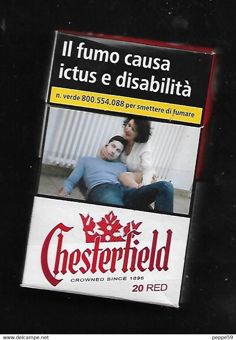 Tabacco Pacchetto Di Sigarette Italia - Chesterfield Red N.5 Da 20 Pezzi ( Vuoto ) - Sigarettenkokers (leeg)