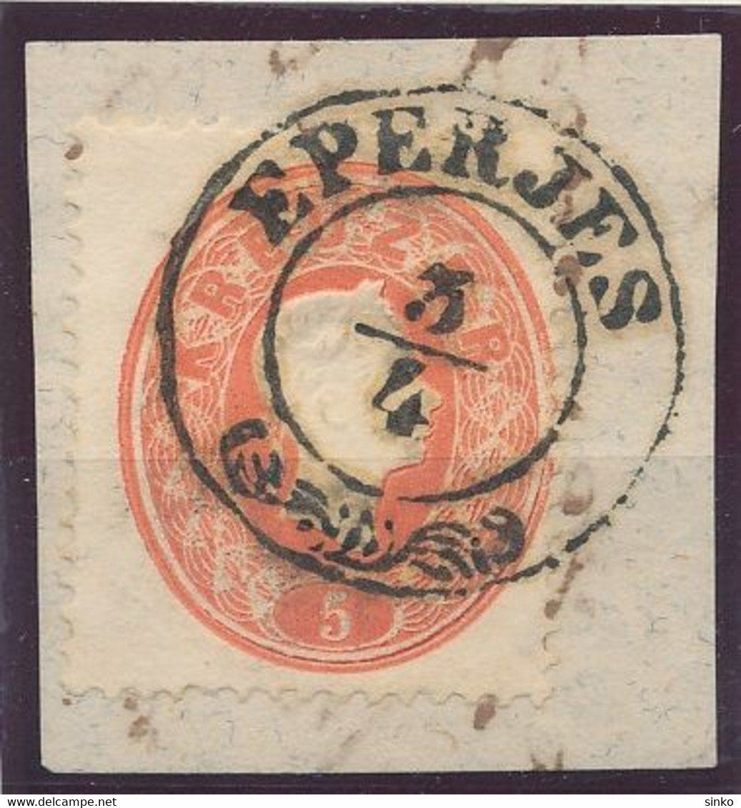 1861. Typography With Embossed Printing 5kr Stamp, EPERJES - ...-1867 Préphilatélie