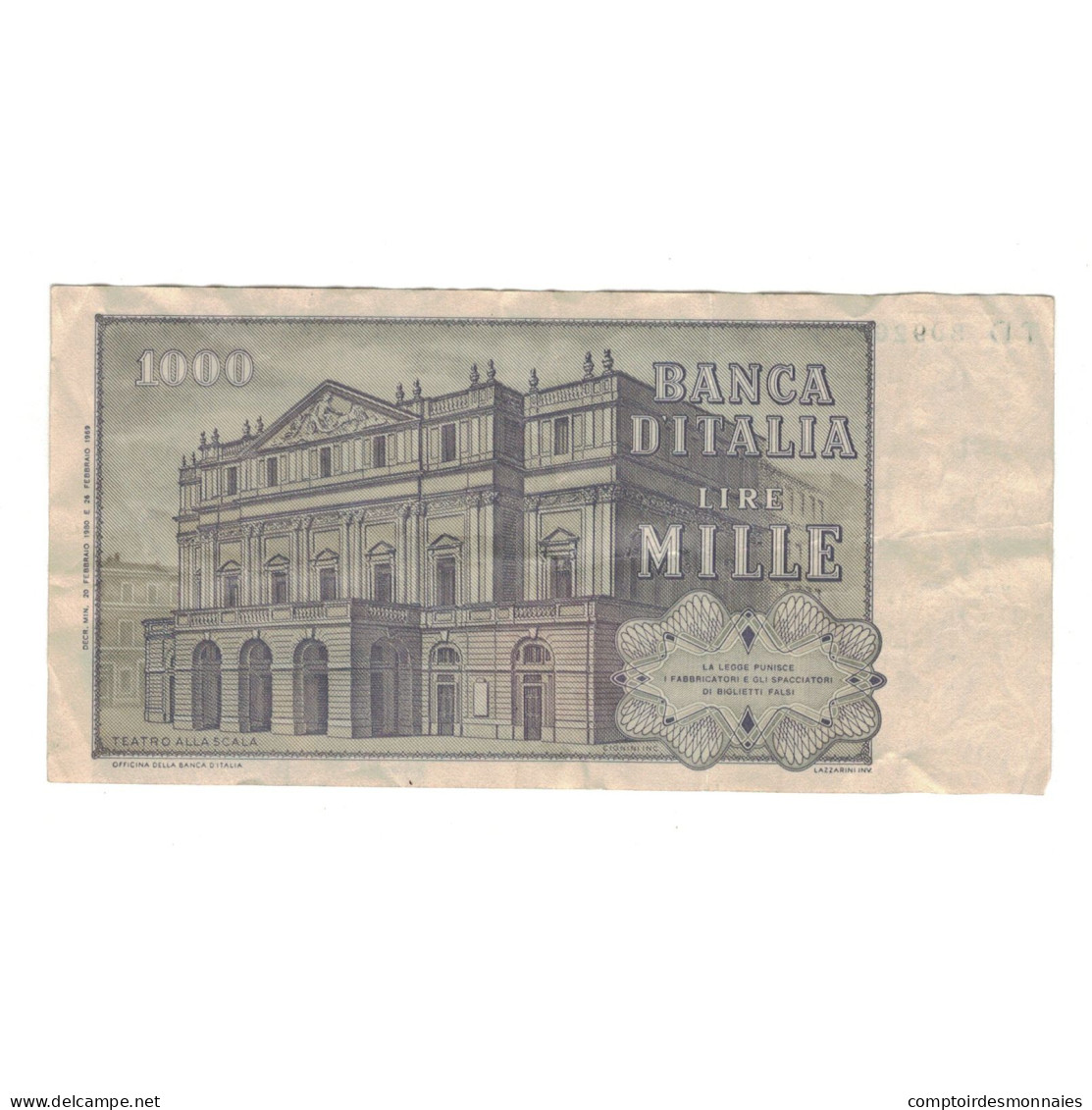 Billet, Italie, 1000 Lire, 1980, 1980-02-20, KM:101g, TTB - 1.000 Lire