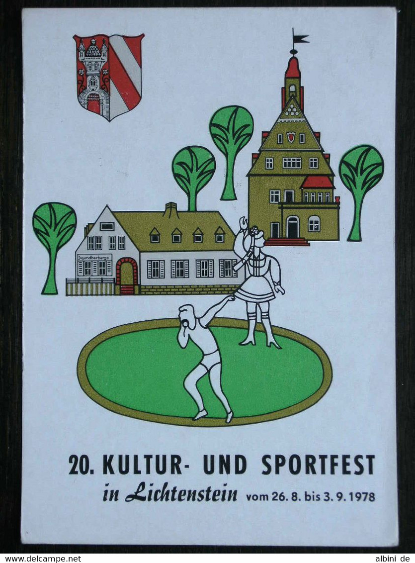 243 - LICHTENSTEIN / Sachsen - 20. Kultur- Sportfest - Sonderstempel - 1978 - Lichtenstein
