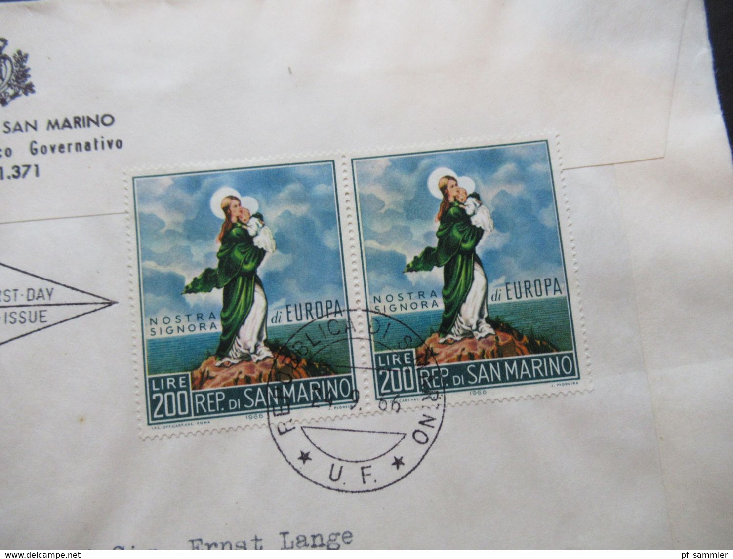 San Matino 1966 Und 67 Ufficio Filatelico Governativo 2x Einschreiben / Reko Brief / FDC Nach Halle Westfalen - Briefe U. Dokumente