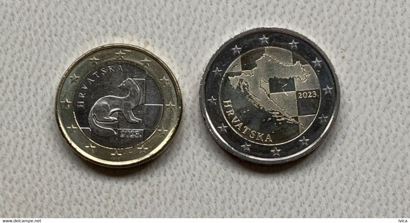 EURO Coins CROATIA 2023 - 1, 2 Euro UNC - Kroatië