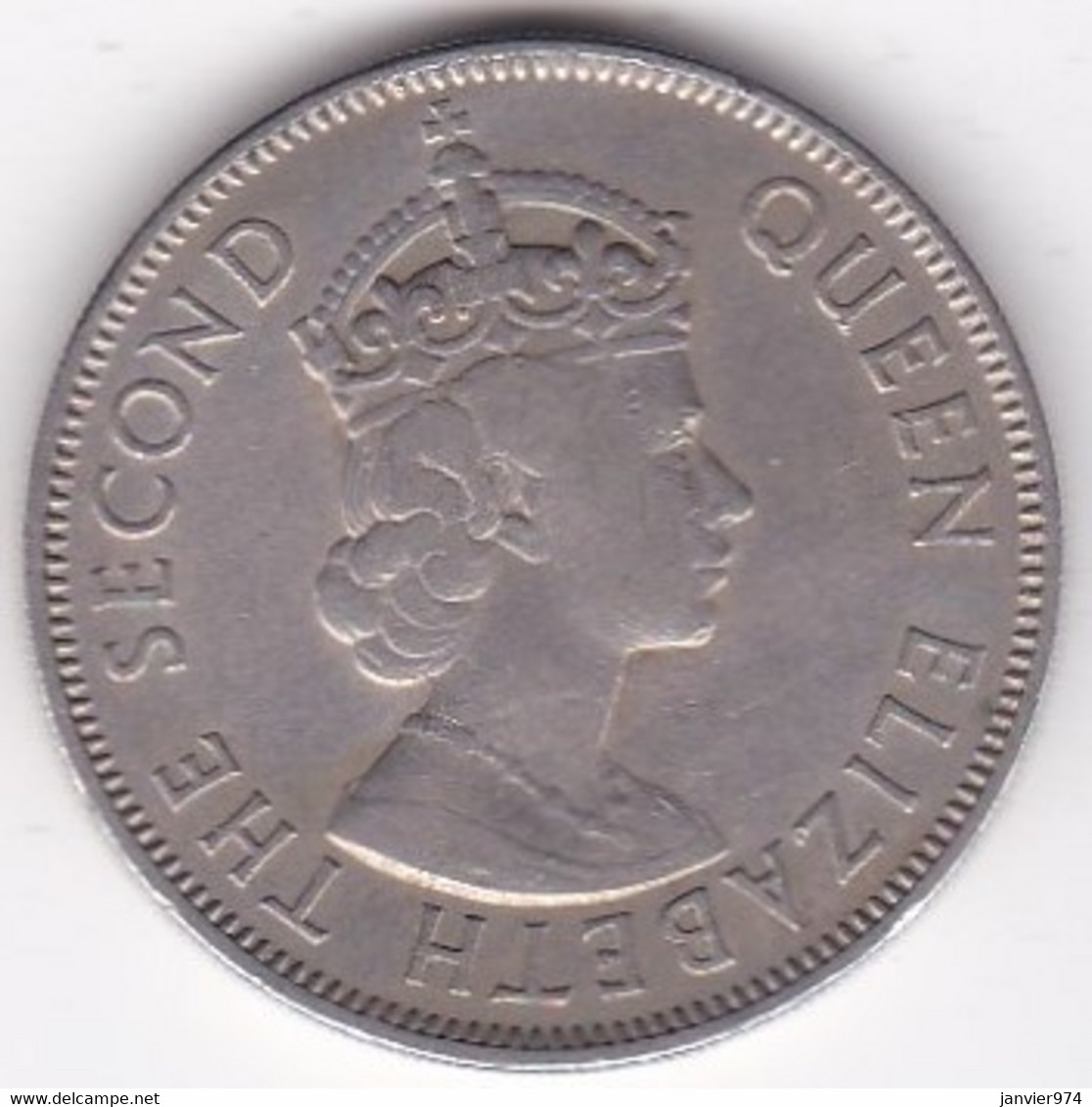 Chypre 100 Mils 1955 Elizabeth II , En Cupro Nickel , KM# 37 - Chypre