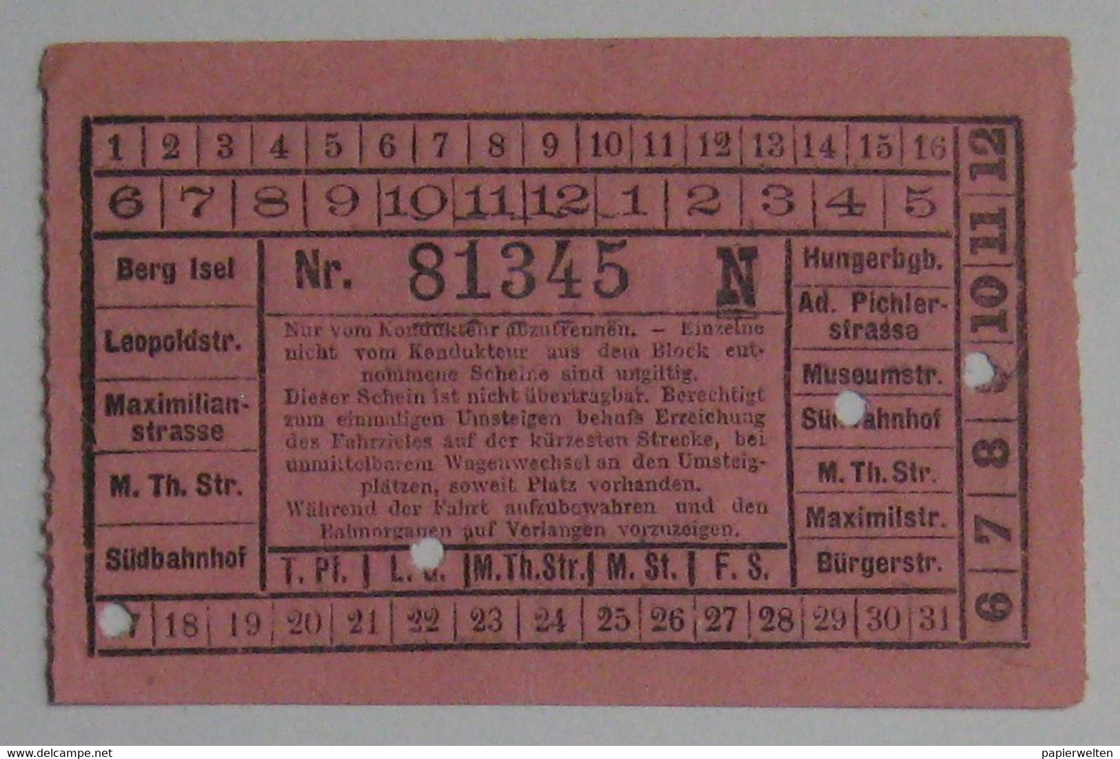 Innsbruck - Fahrschein Der Strassenbahn / Werbung: 1. Spezialgeschäft Für Chocoladen ... Val. Riggenmann / Schokolade - Europe