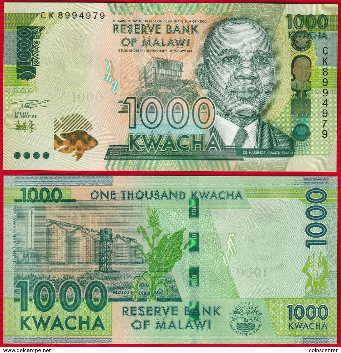 Malawi 1000 Kwacha 2021 P-67 UNC - Malawi