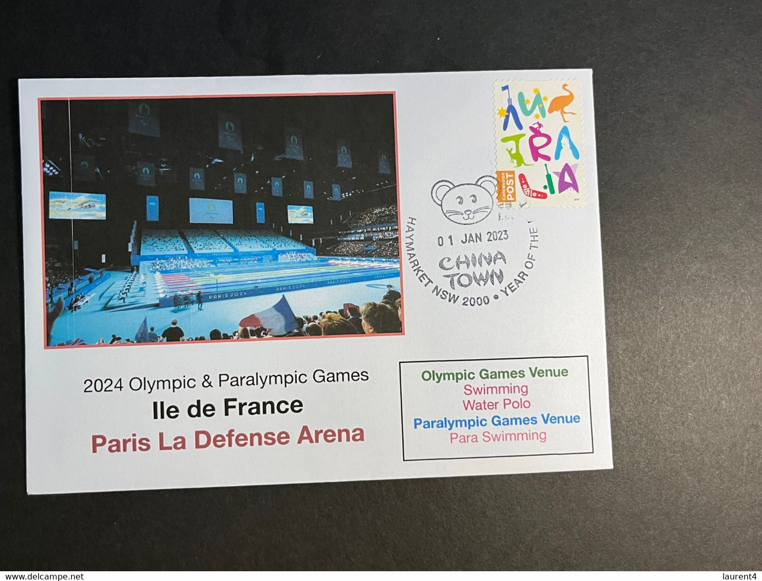 (3 N 12) 2024 France - Paris Olympic Games (1-1-2023) Location - Ile De France - La Defense Arena (Swimming + Water Polo - Summer 2024: Paris