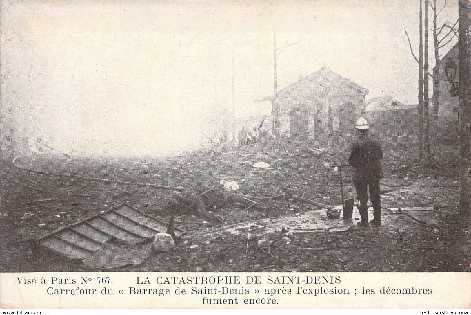 CPA CATASTROPHE - La Catastrophe De Saint Denis - Carrefour Du Barrage De Saint Denis Après L'explosion - Catástrofes