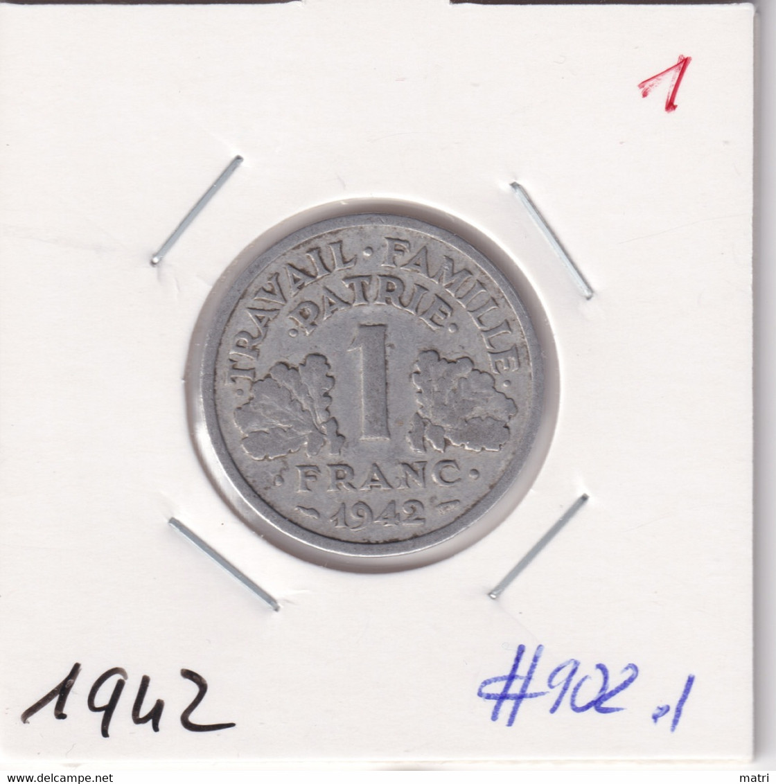 France 1 Franc 1942 Km#902.1 - 1 Franc