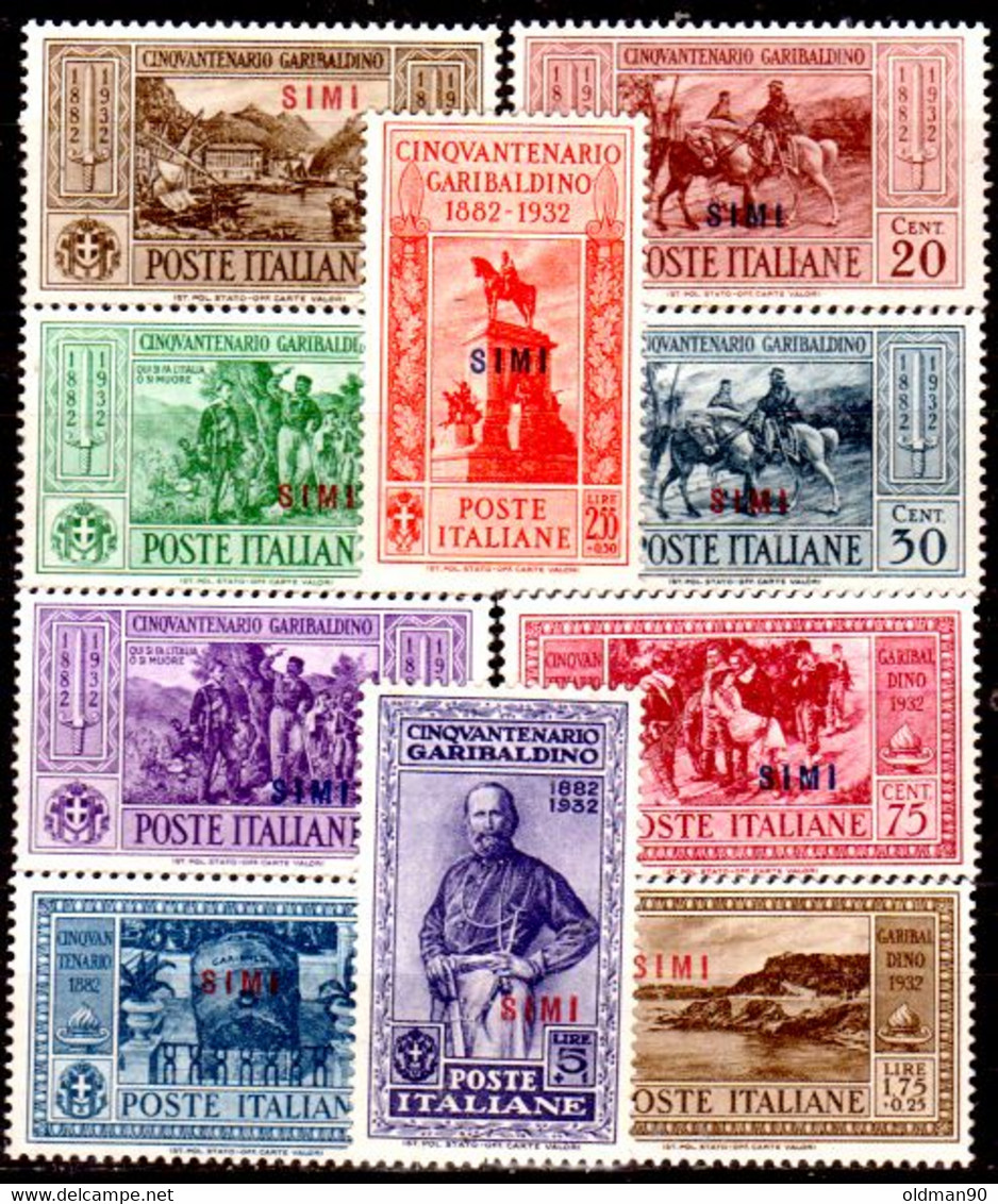 Egeo-OS-354- Simi: Original Stamps And Overprint 1932 (++) MNH - Quality In Your Opinion. - Egée (Simi)