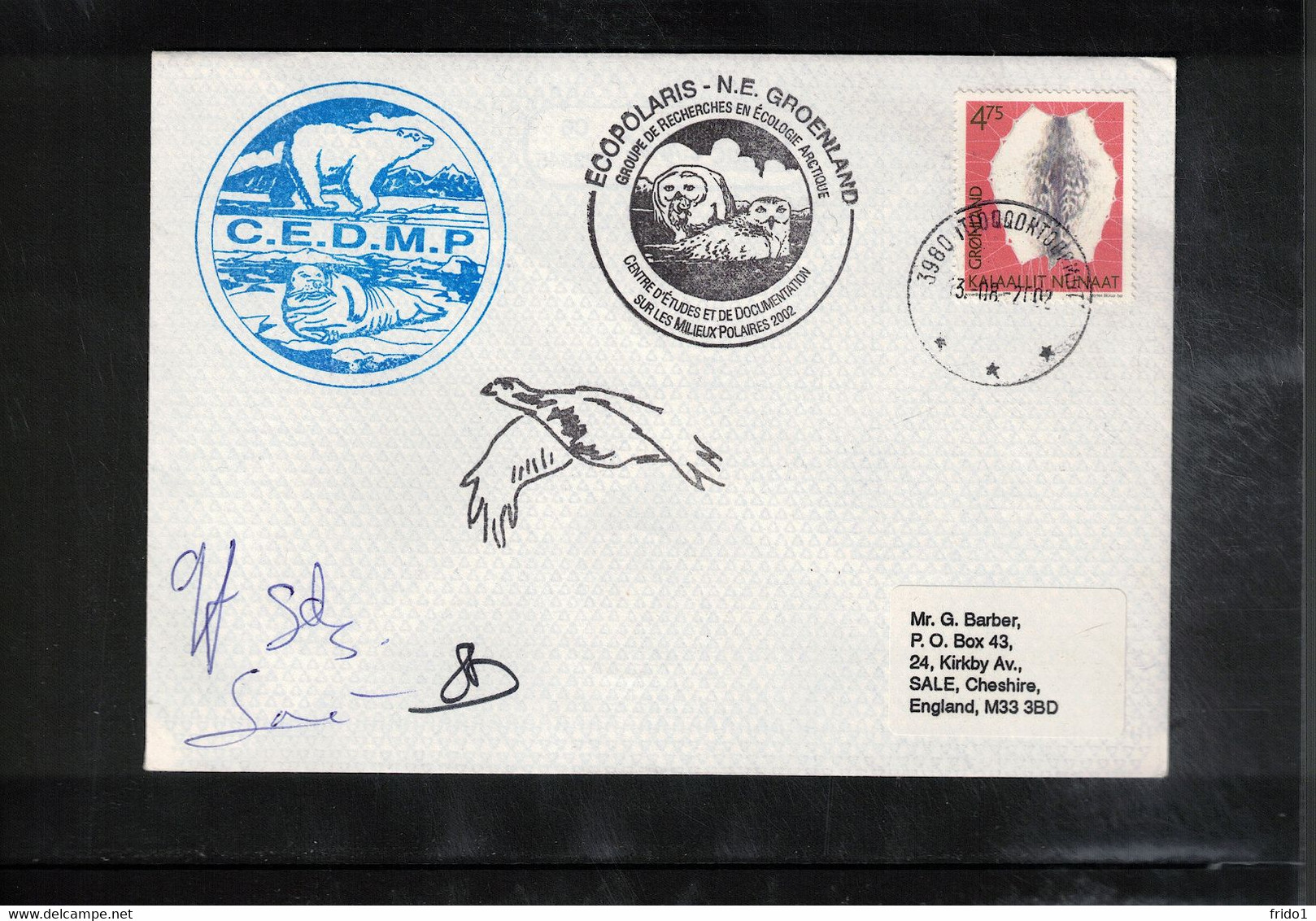 Greenland / Groenland 2002 ECOPOLARIS Research Of Arctic Ecology Interesting Signed Cover - Brieven En Documenten