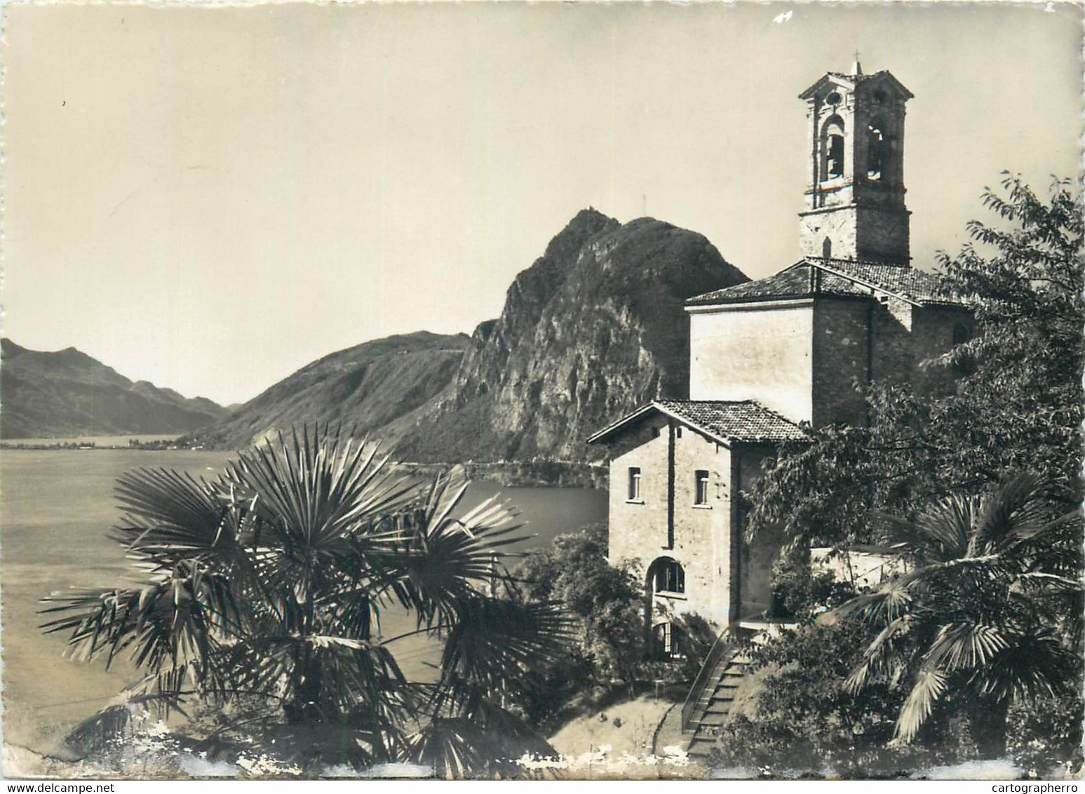 Postcard Switzerland S. Salvatore Vista Da Castagnola 1959 - Agno