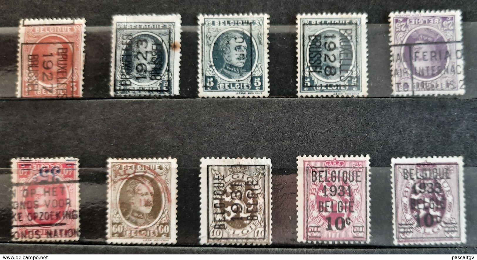 BELGIQUE / BELGIE - LOT de 59 timbres PREOBLITERES - BELGIË / BELGIE - LOT van 59 VOORAF GEANNULEERDE postzegels -