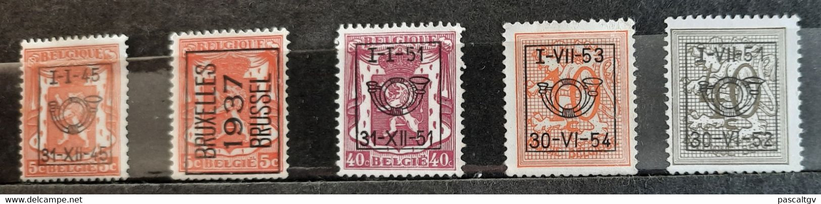 BELGIQUE / BELGIE - LOT de 59 timbres PREOBLITERES - BELGIË / BELGIE - LOT van 59 VOORAF GEANNULEERDE postzegels -