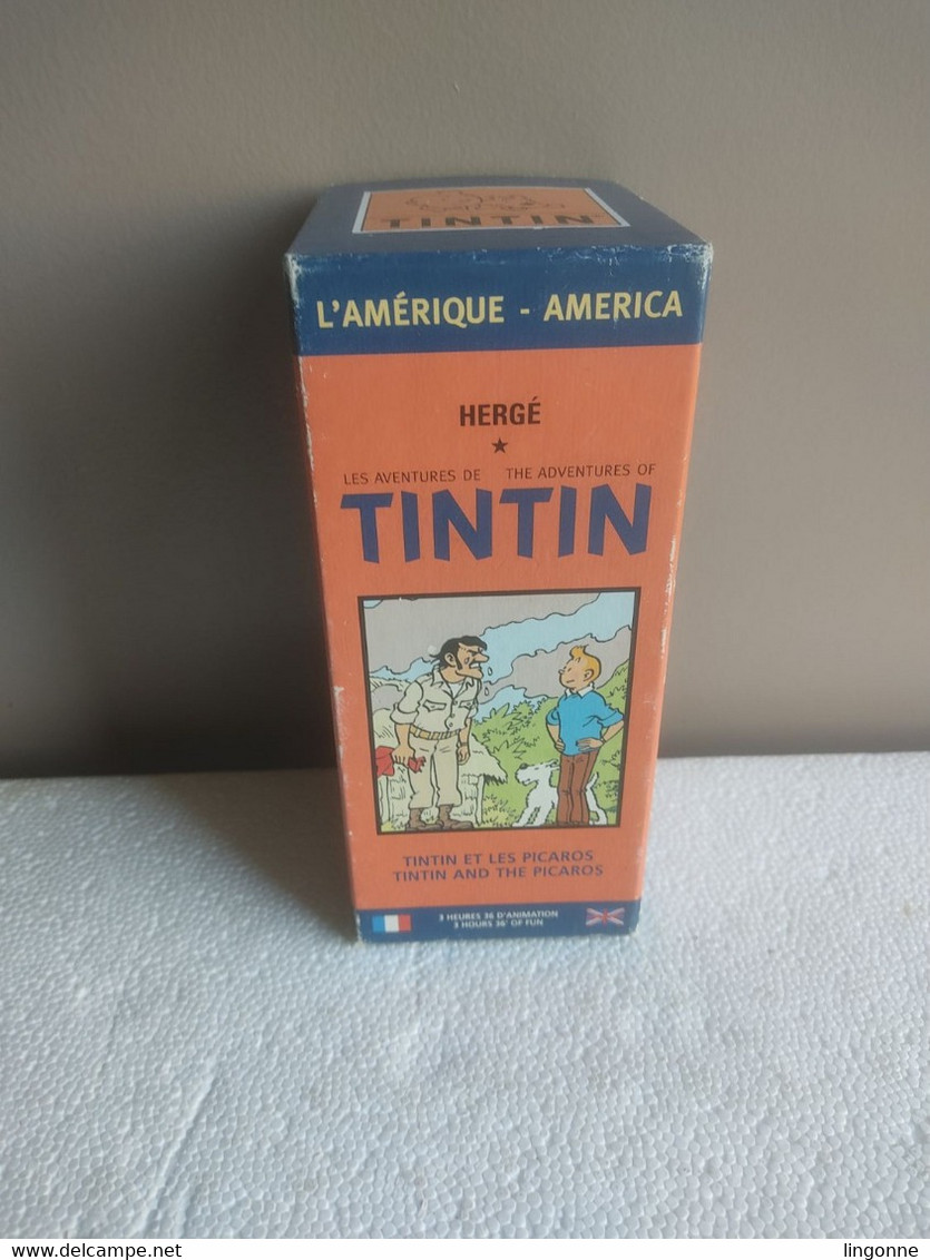 1999 TINTIN En AMERIQUE L'OREILLE CASSEE TINTIN Et Les PICAROS COFFRET De 3 VHS Secam EDITION SPECIALE - Kassetten & DVD