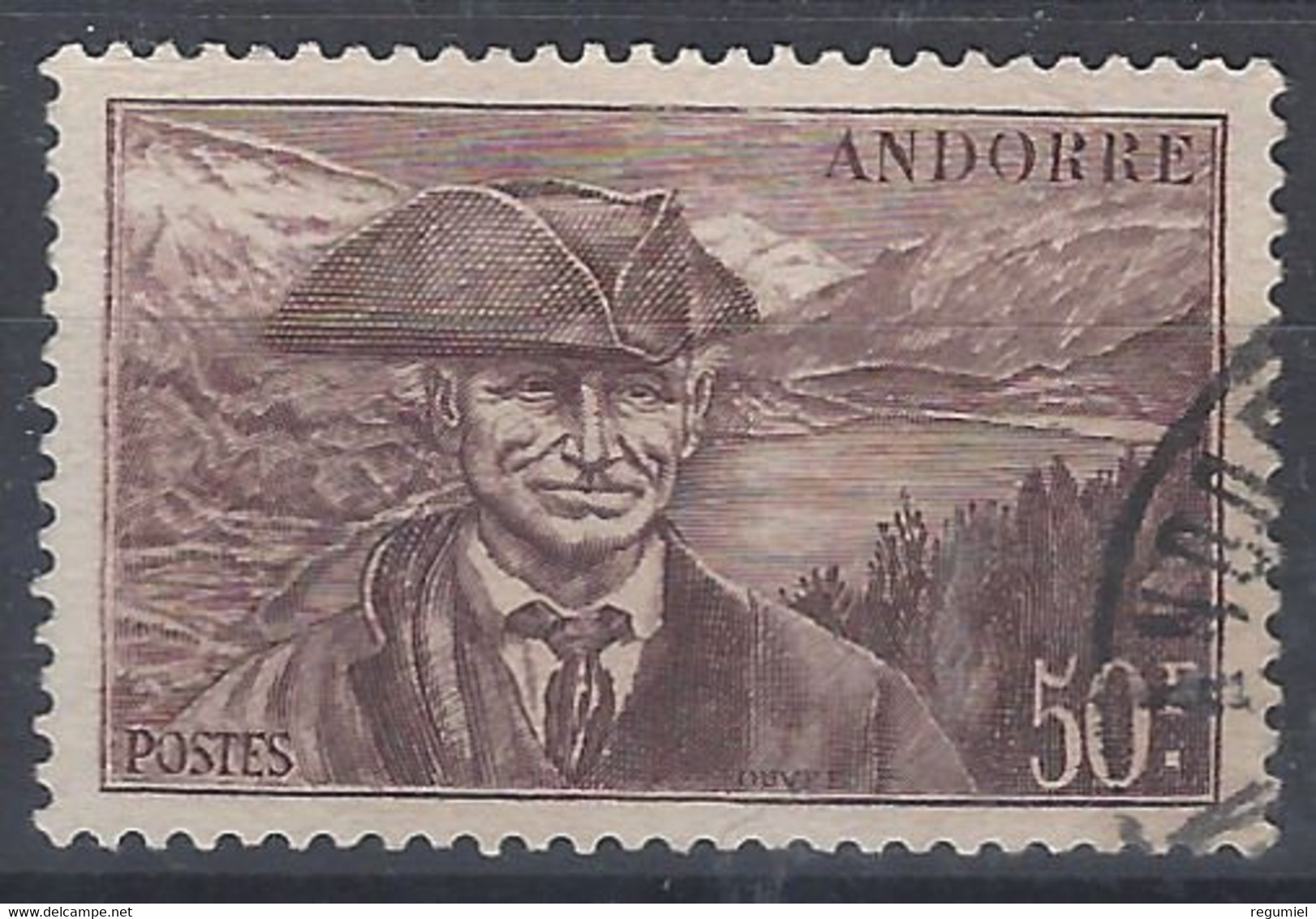Andorra Francesa U 118 (o) Usado. 1944 - Oblitérés