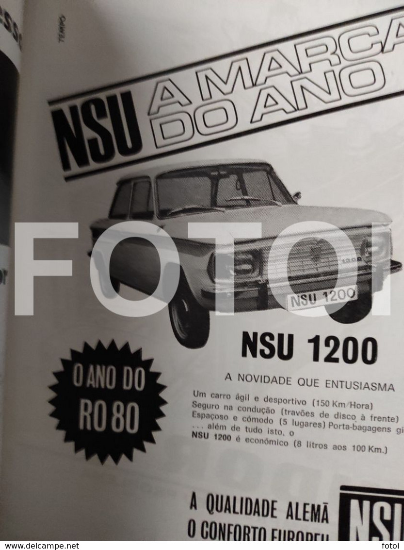 1968 CIRCUITO VILA CONDE RALLYE TAP RALI 24 HEURES LE MANS NSU CALDAS DA RAINHA REVISTA  ACP AUTOMOVEL CLUB PORTUGAL