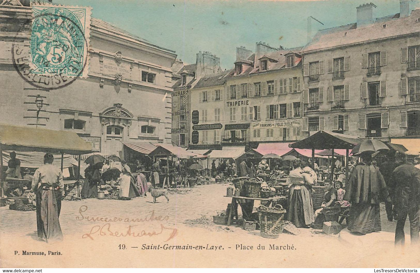 CPA Saint Germain En Laye - Place Du Marché - P Marmuse  - Paris - Colorisé - Marchés
