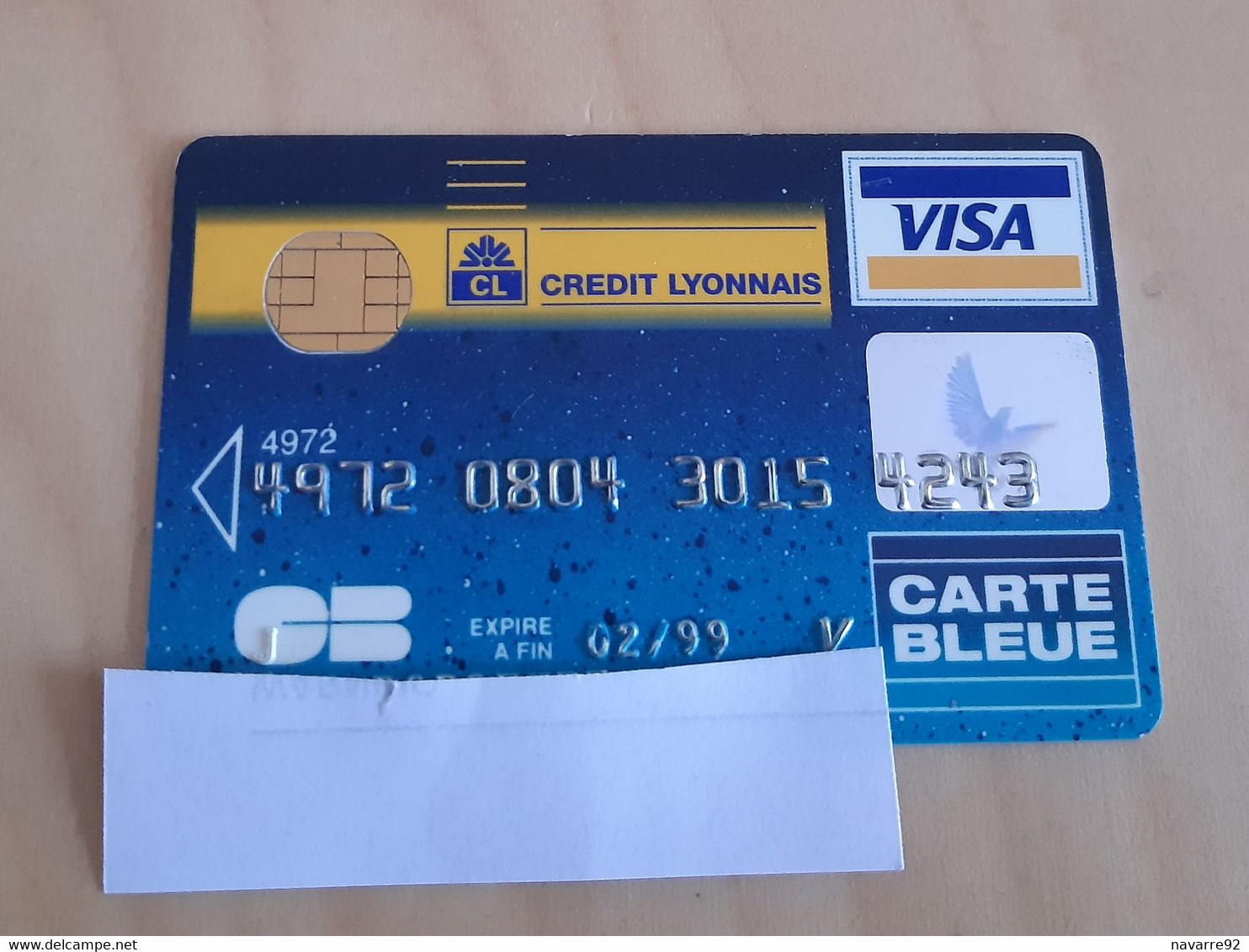 ANCIENNE CARTE A PUCE BANCAIRE CREDIT LYONNAIS FIN ANNEES 90 !!! - Disposable Credit Card