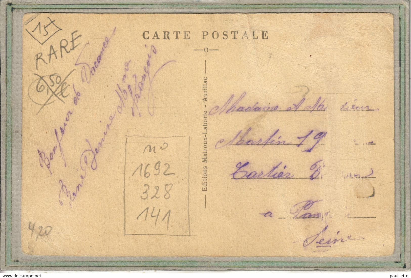 CPA - (15) ARPAJON-sur-CERE - Aspect De La Rue De La Gare En 1946 - Arpajon Sur Cere