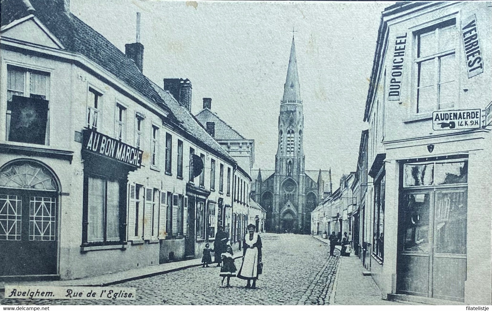 Avelgem Kerkstraat Gelopen 1908 - Avelgem