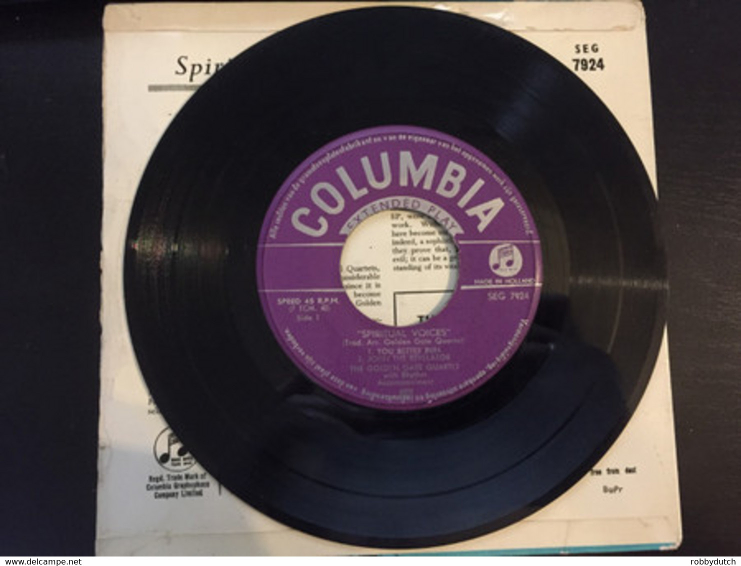 * 7" EP * GOLDEN GATE QUARTET - SPIRITUAL VOICES (Holland 1960) - Religion & Gospel