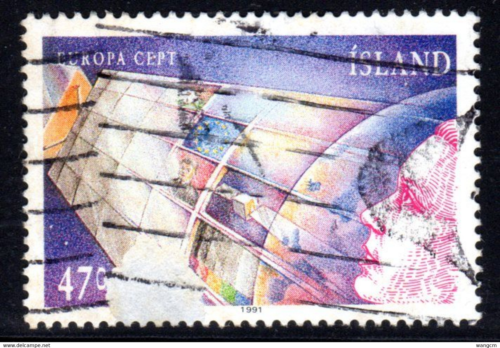 Iceland 1991 47k EUROPA - Space Fine Used - Oblitérés