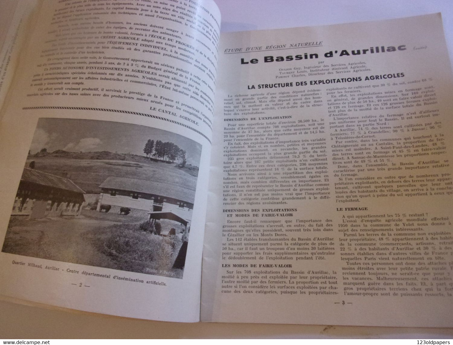 ♥️  RARE N°12 1953  LE CANTAL AGRICOLE: Revue AURILLAC FROMAGE ... 45 PAGES ELEVAGE RACE AUBRAC... - Auvergne