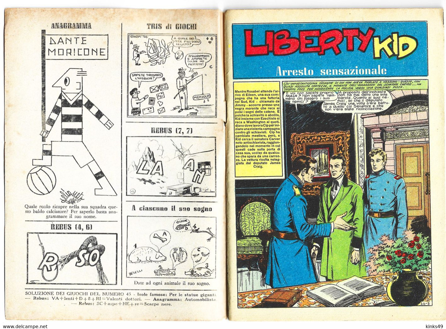 B208> INTREPIDO N° 46 < La Congiura Dei Senza Legge > Del 13 Novembre 1956 - Primeras Ediciones