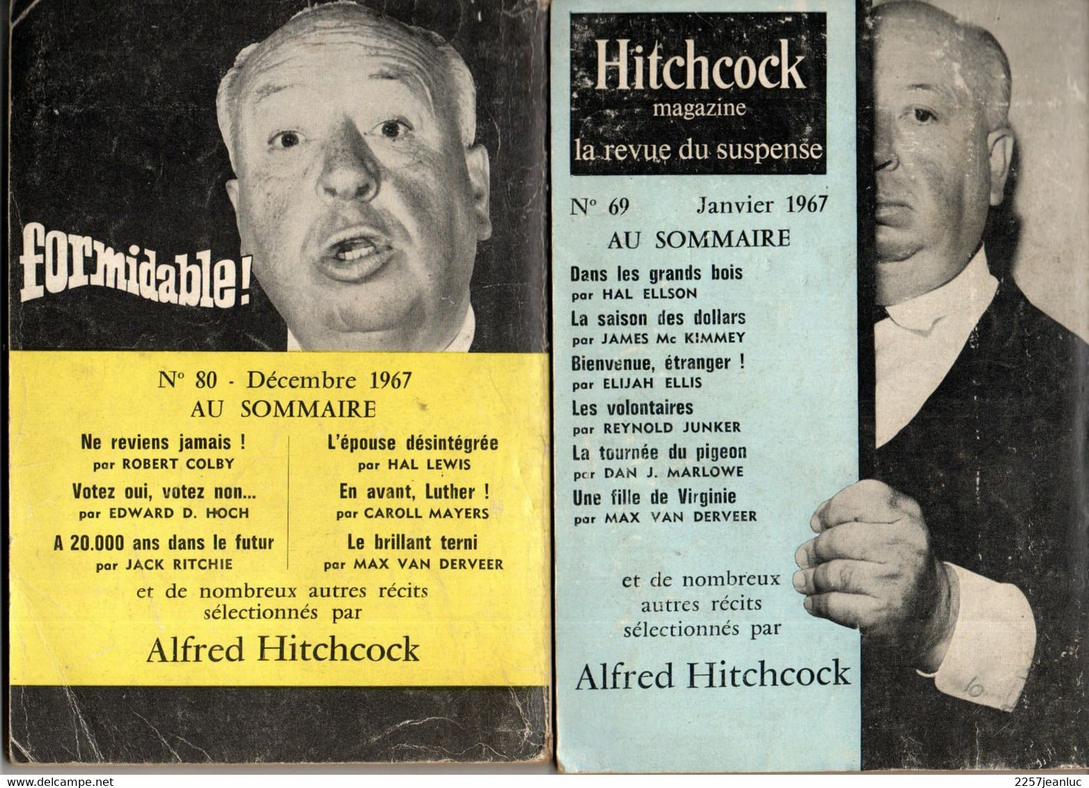 Hitchcock Magazine Lot N: 69 & 80 De Janvier Et Décembre 1967. - Opta - Hitchcock Magazine