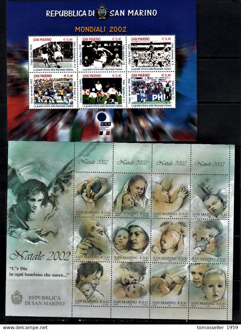 San Marino-13!!! Full Years 1995-2007) sets -Almost 190 Issues (st.+s/s+booklets).MNH**