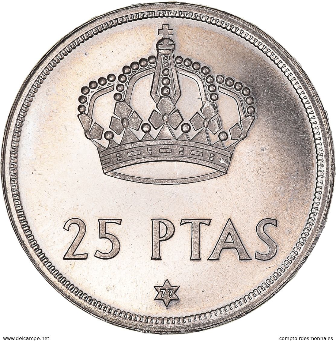 Monnaie, Espagne, Juan Carlos I, 25 Pesetas, 1975 (77), BE, SPL, Cupro-nickel - 25 Peseta
